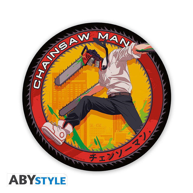 Voorkant keramische onderzetter Chainsaw man