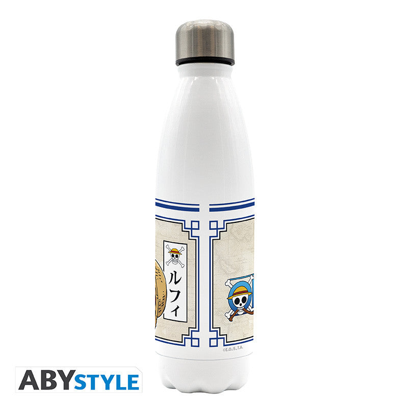 Zij aanzicht waterfles One piece Straw Hat crew
