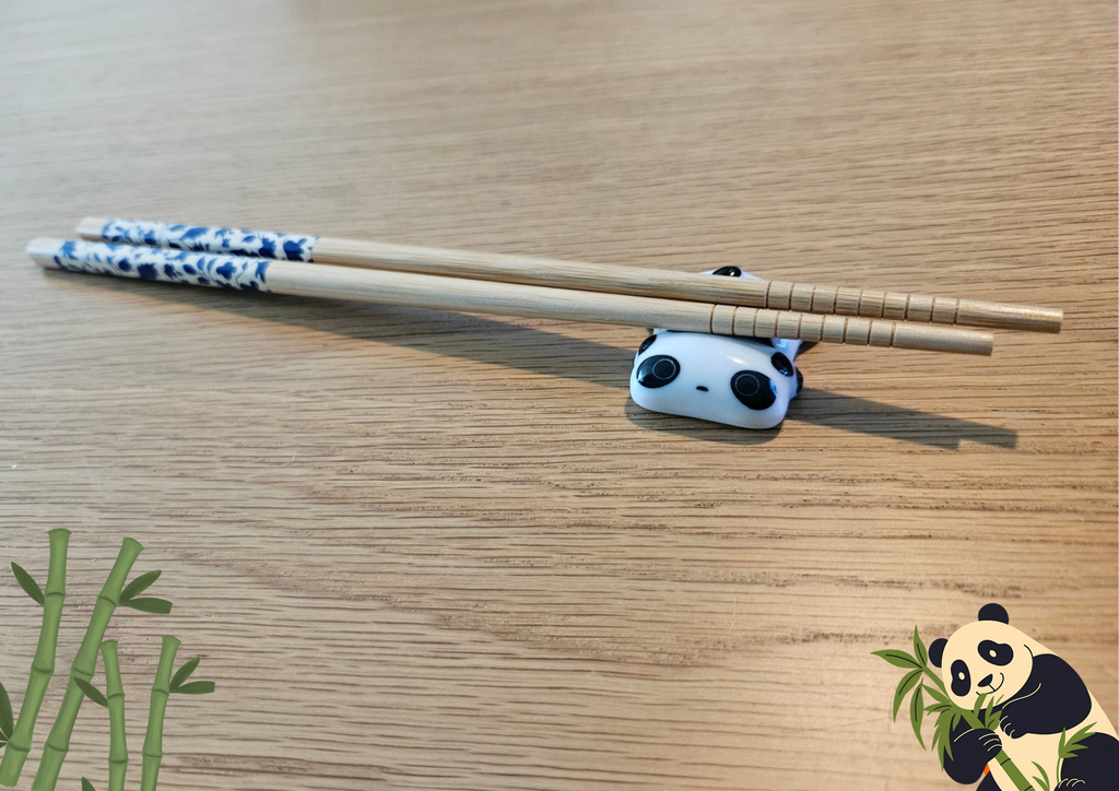 Panda eetstokjes houder