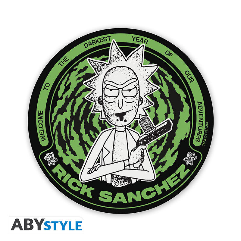 Voorkant Rick met portal gun onderzetter Rick en Morty